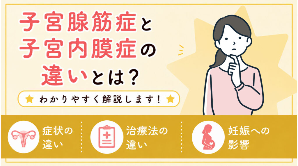 子宮腺筋症と子宮内膜症の違いとは？症状・治療法・妊娠への影響を解説🌿