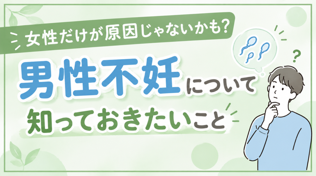 女性だけが原因じゃないかも？男性不妊について知っておきたいこと